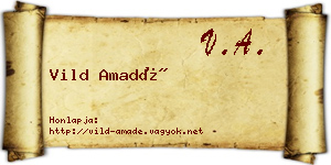Vild Amadé névjegykártya